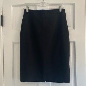 Banana Republic Black Wool Blend Pencil Skirt Size 2 Petite